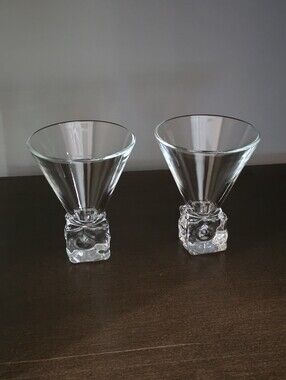 Set Of Two DiSaronno Ice Cube Cocktail Glasses